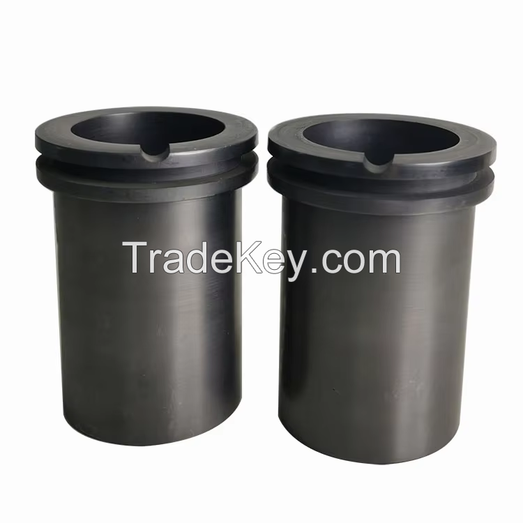 Customize small high purity graphite crucibles metal casting graphite crucible for sale