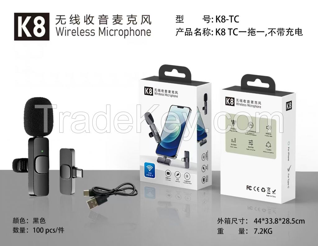 K9, K8, K11, K15,K35 Mini Lavalier Lapel Microphone Wireless Noise Reduction Outdoor Live Radio Wireless Microphone manufacturer