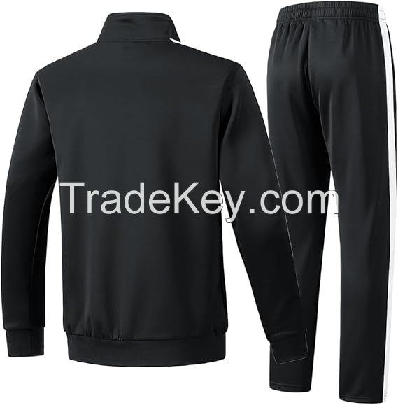 Fully Customized Men's Tracksuits 2 Piece Outfits Sweatsuits for Men Long Sleeve Track suits Athletic Full Zip Active Sports Sets