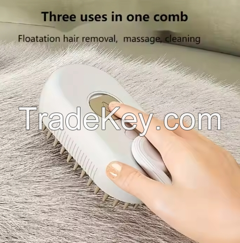 New steam dog brush 3 in 1 dog steam dog brush dog spray massage comb pet grooming comb hair removal brush pet supplies