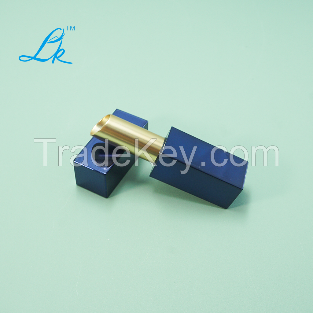 Luxury High Quality Round Pattern Metal Lipstick Lip Balm Container Empty Aluminum with Silk Screen Printing Mascara Cosmetics