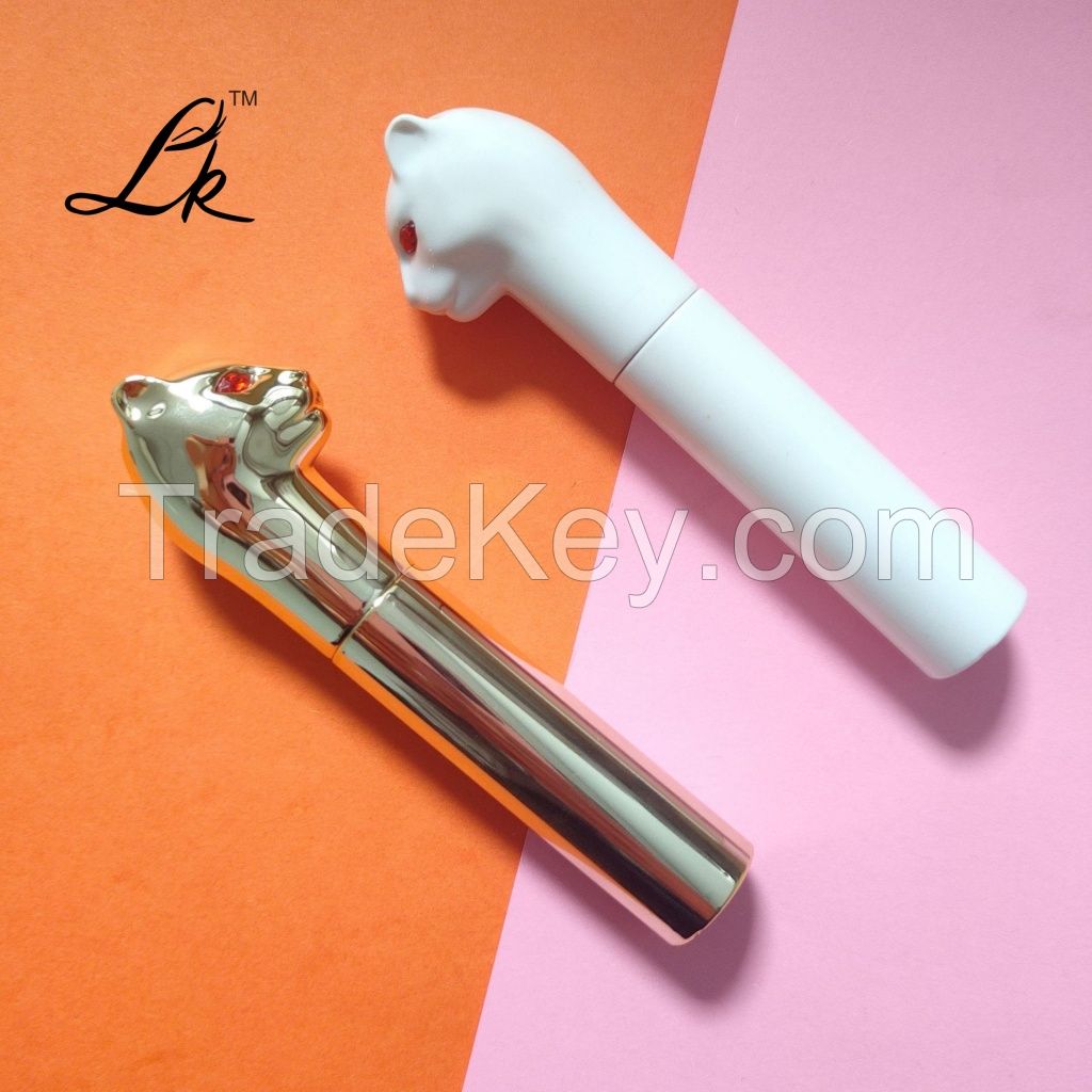 Cosmetics Luxury Aluminum Mascara Containers Tubes Gloss Finishing Lipstick Packaging Hot Stamping Surface Makeup Labeling
