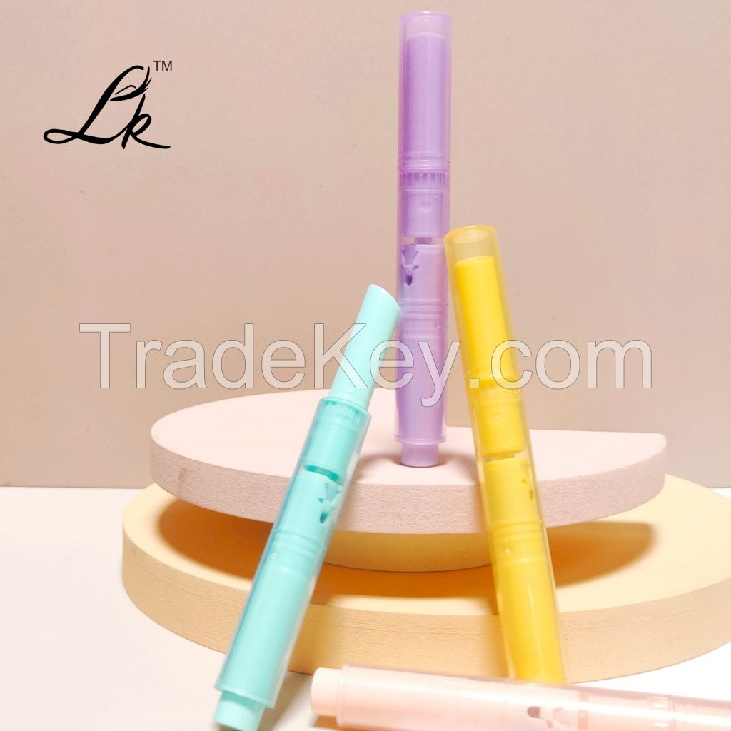 Luxury High Quality Round Pattern Metal Lipstick Lip Balm Container Empty Aluminum with Silk Screen Printing Mascara Cosmetics