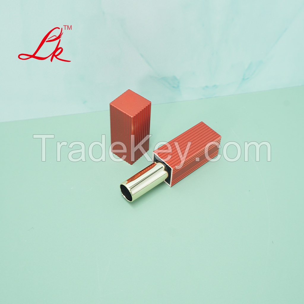 Luxury High Quality Round Pattern Metal Lipstick Lip Balm Container Empty Aluminum with Silk Screen Printing Mascara Cosmetics