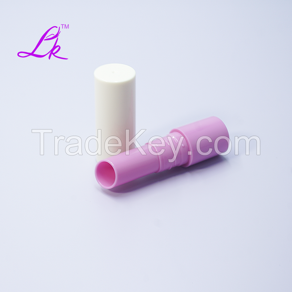 Luxury High Quality Round Pattern Metal Lipstick Lip Balm Container Empty Aluminum with Silk Screen Printing Mascara Cosmetics