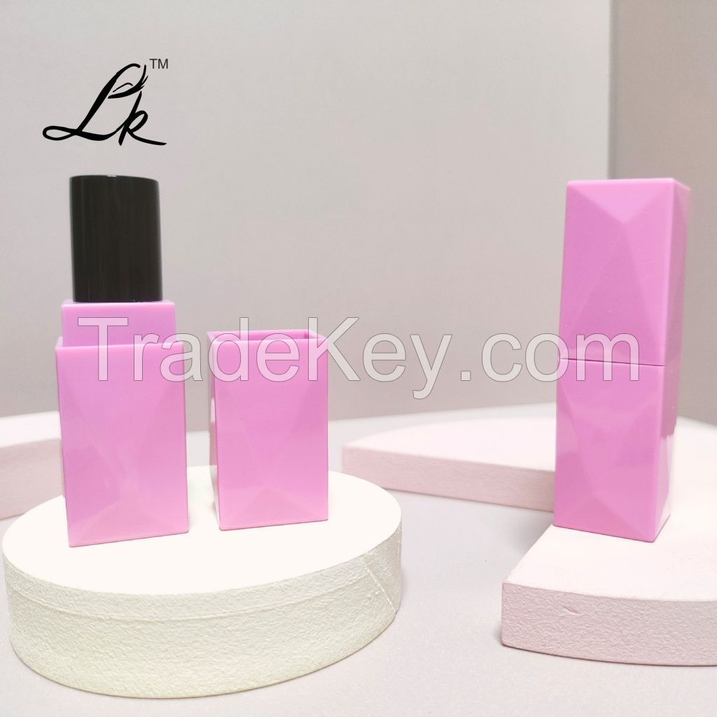 Luxury High Quality Round Pattern Metal Lipstick Lip Balm Container Empty Aluminum with Silk Screen Printing Mascara Cosmetics