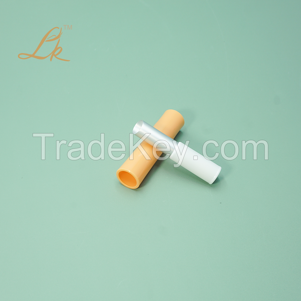 Luxury High Quality Round Pattern Metal Lipstick Lip Balm Container Empty Aluminum with Silk Screen Printing Mascara Cosmetics