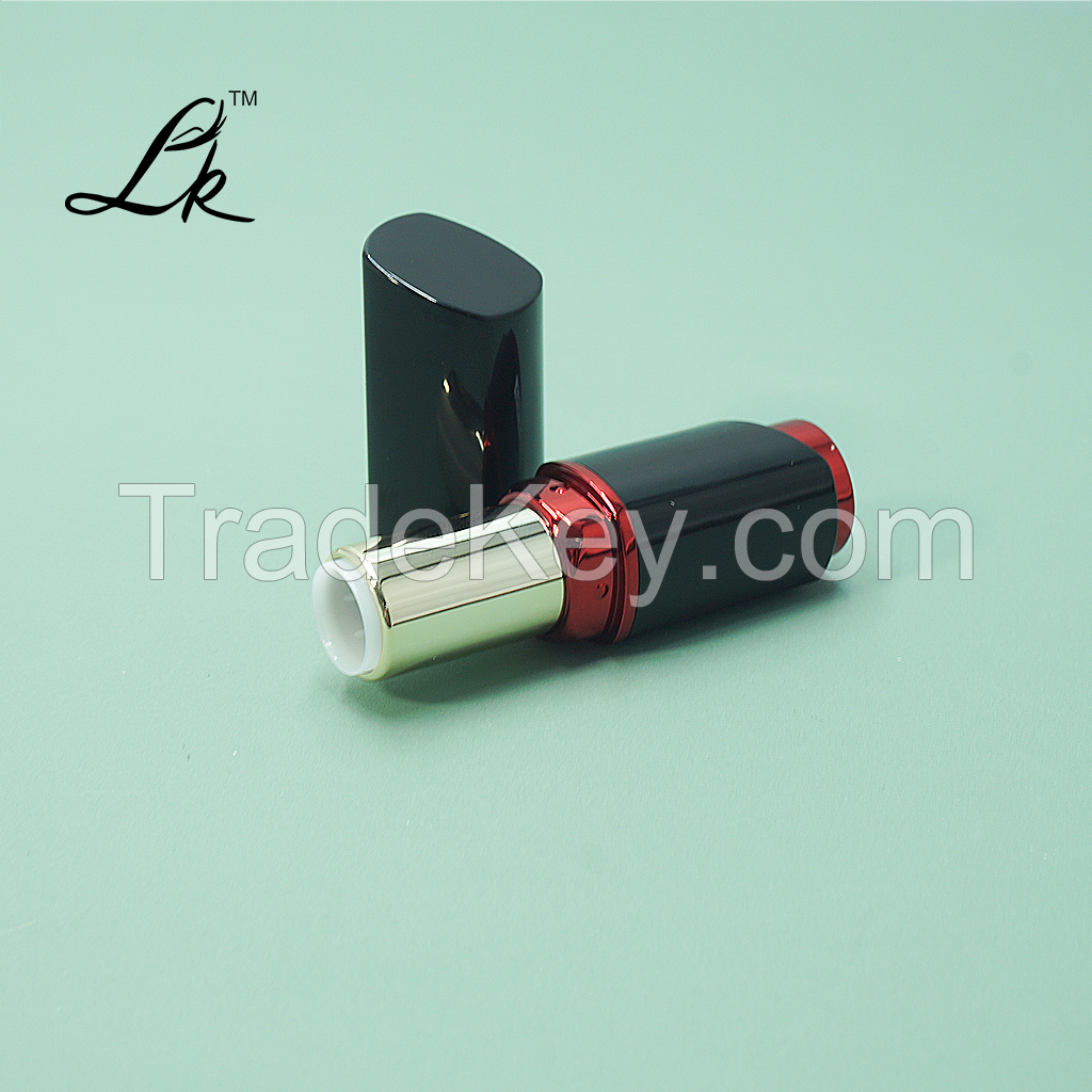 Luxury High Quality Round Pattern Metal Lipstick Lip Balm Container Empty Aluminum with Silk Screen Printing Mascara Cosmetics