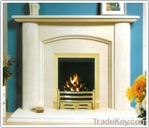 Portuguese limestone fireplace