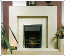 Portuguese limestone fireplace