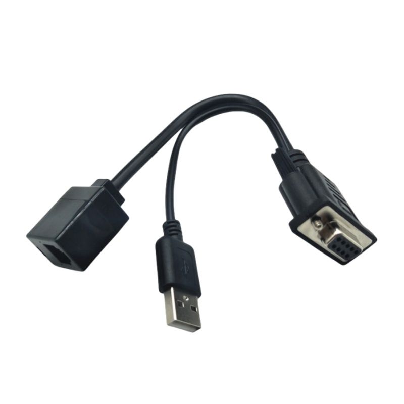 RJ7112 Harness Wire Cable USB to RS232 to RJ12 DB9 D-SUB9P female to RJ12 female base cable