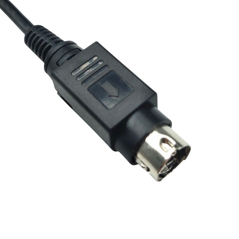 RJ7108 Harness Wire POWER DIN3-pin assembly connector S terminal DIN plug line black with magnetic ring