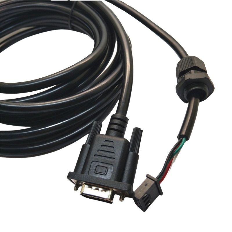 RJ7111 Harness Wire Cable DB9 male RS232 waterproof cable DB9 serial cable PG9 waterproof plug cable