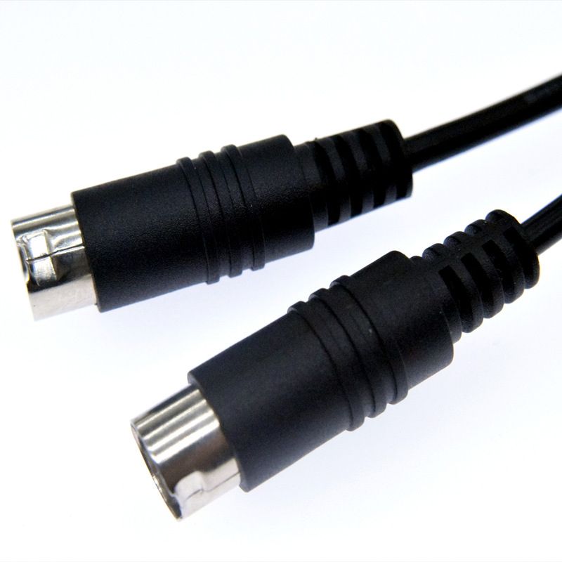 RJ7108 Harness Wire POWER DIN3-pin assembly connector S terminal DIN plug line black with magnetic ring