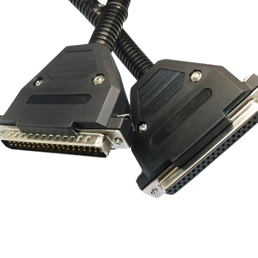 RJ7118 Harness Wire Cable DB37 male to female head connection cable needle black D-SUB 37Pin serial cable