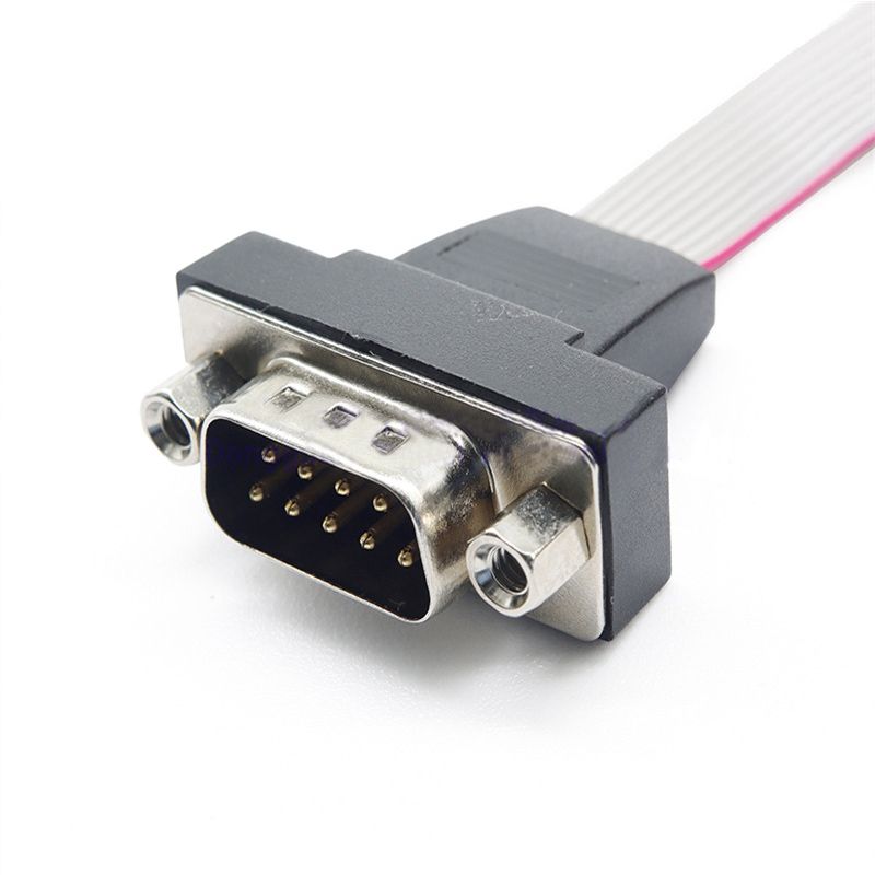 RJ7123 Harness Wire Cable Ribbon Cable, D-SUB 9P to IDC Plug Ribbon Cable, Serial Port Flat Cable