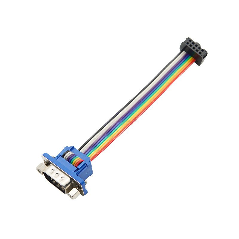RJ7123 Harness Wire Cable Ribbon Cable, D-SUB 9P to IDC Plug Ribbon Cable, Serial Port Flat Cable