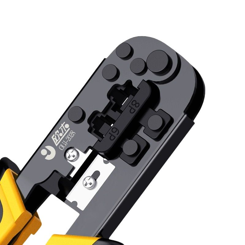 B11050 Network Cable Crimping Tool G-2028 with Ratchet, Multi-Function Portable Wire Cutter