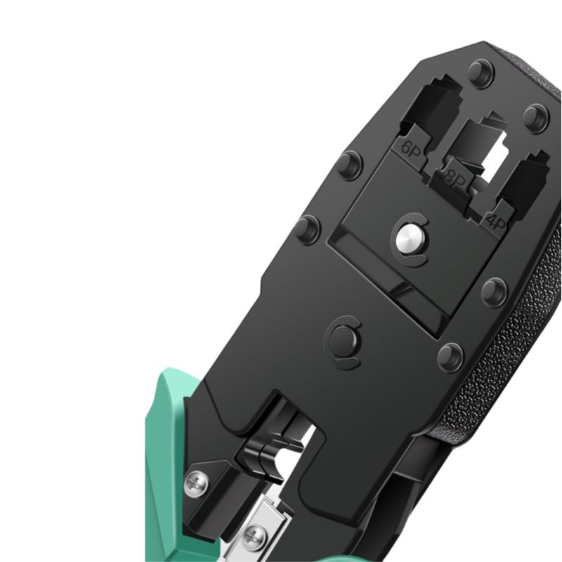B11052 Dual/Triple-Function Crimping Tool for Network and Telephone Wires, Universal 8P/6P/4P Crimping Tool