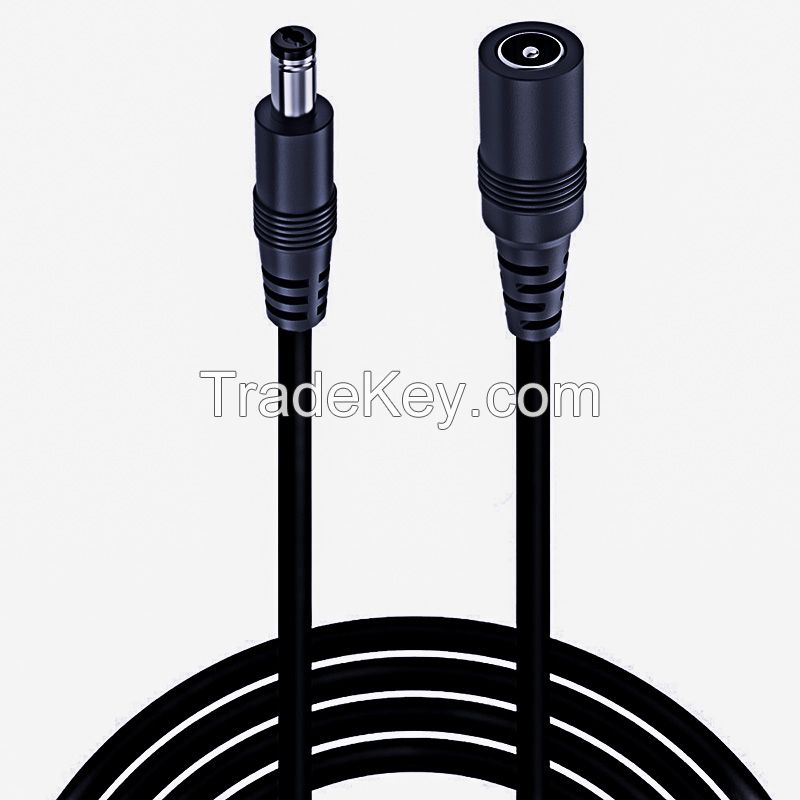 22AWG DC5521 Power Extension Cable, DC5.5x2.1mm Male-Female Power Cable for LED Lights, Security Monitoring Cameras