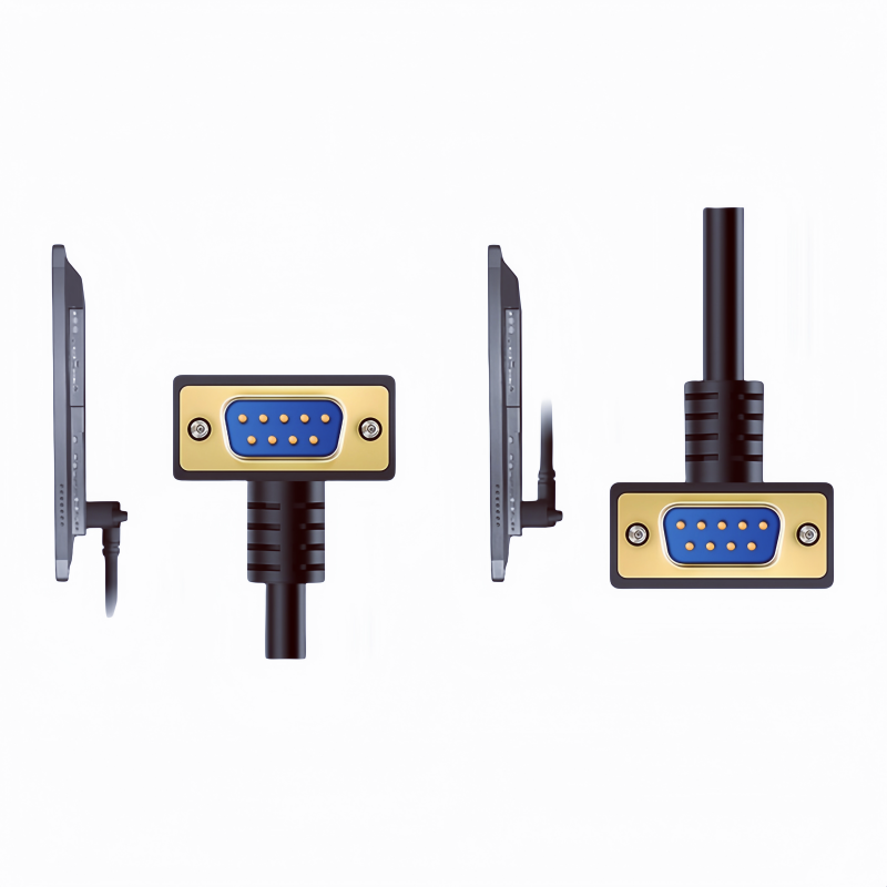 DB9-pin Straight Female to Angled Female Signal Connection Extension Cable 