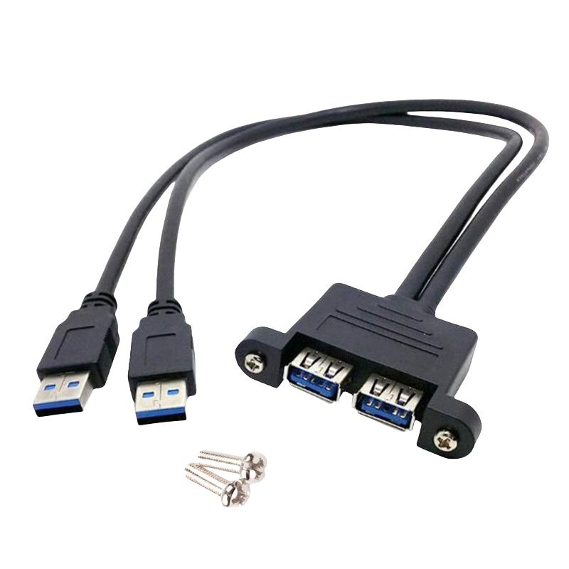 Dual-port Integrated USB Extension Cable