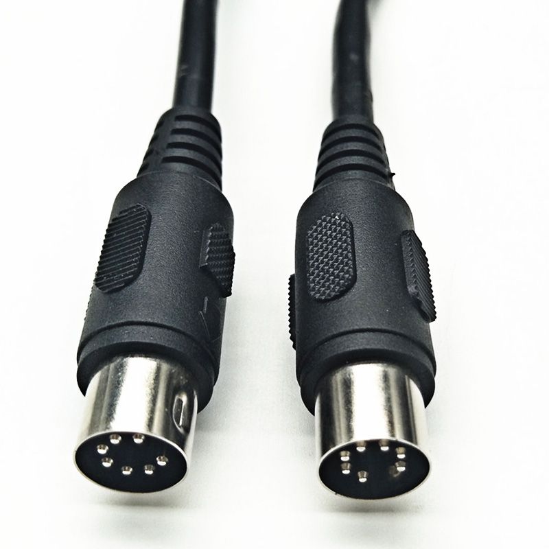 MIDI DIN7P Male-to-Male Straight Head Electronic Keyboard Pedal Cable 