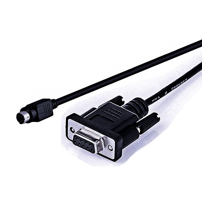 Mini DIN 8-pin to DB9 Male-to-Female RS232 Serial Port Cable
