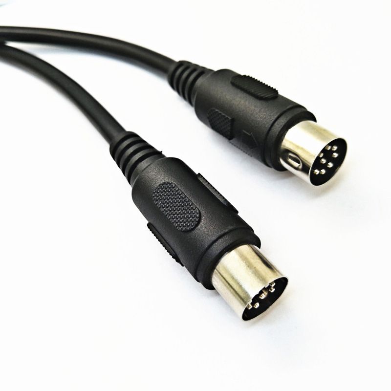 MIDI DIN7P Male-to-Male Straight Head Electronic Keyboard Pedal Cable 
