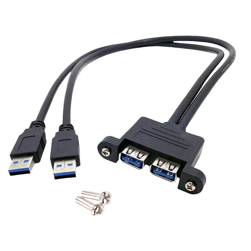 Dual-port Integrated USB Extension Cable
