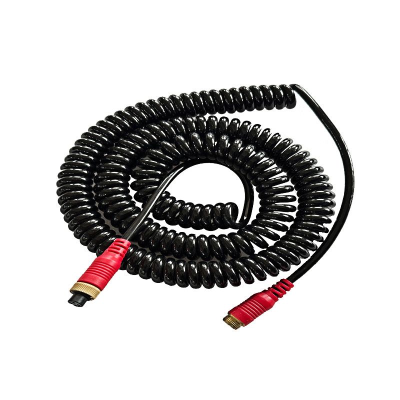 Double-shielded Four-way Monitoring M12 Aerospace Connector Video Spring Wire for Trailers