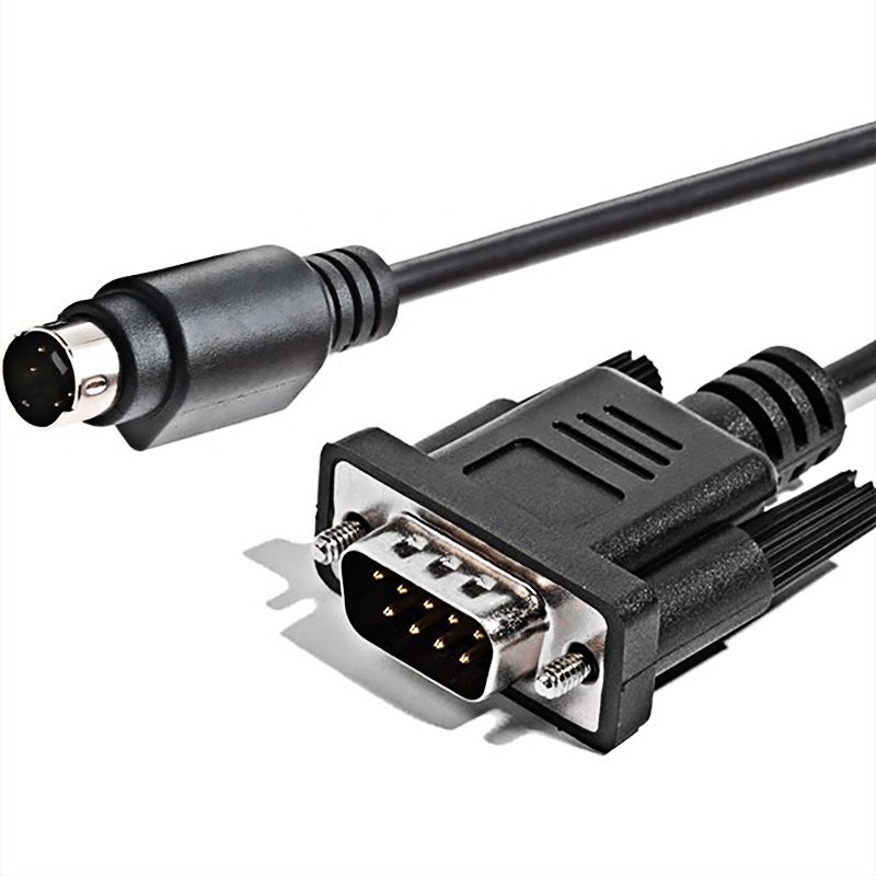 DB9 Male-to-Female to Mini DIN 3-pin RS232 Industrial Control Serial Port Cable 