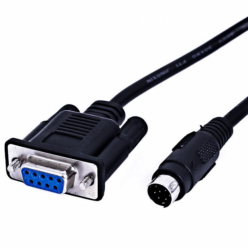 Mini DIN 8-pin to DB9 Male-to-Female RS232 Serial Port Cable