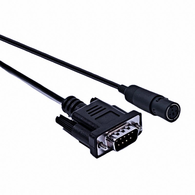 DB9 Male-to-Female to Mini DIN 3-pin RS232 Industrial Control Serial Port Cable 
