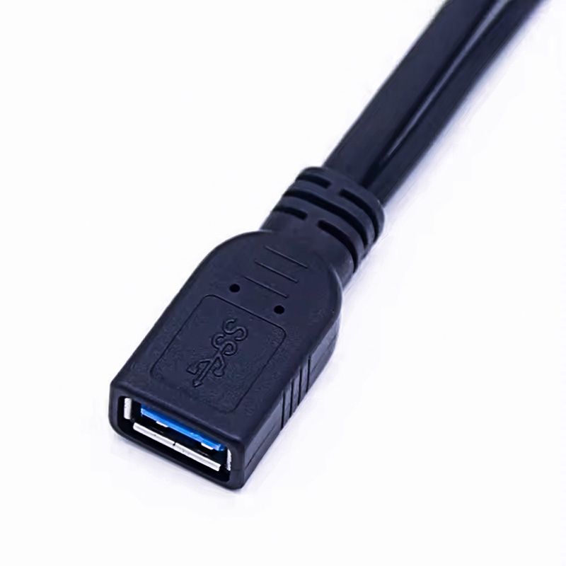 Copper USB 3.0 Dual Port Y-Splitter Fast Charge Data Extension Cable