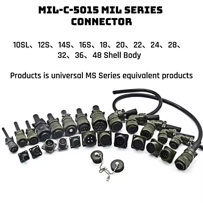 Customized aviation connector, MS MIL connector, MIL-C-5015 aviation plug, MS3106A14S-2S, MS3106, MS3102 MIL connector 