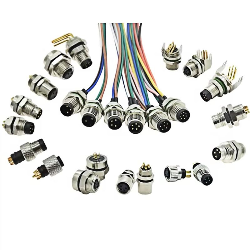 Customized IP67 Waterproof Cable with PVC and PUR M8 Male and Female Circular Connectors 