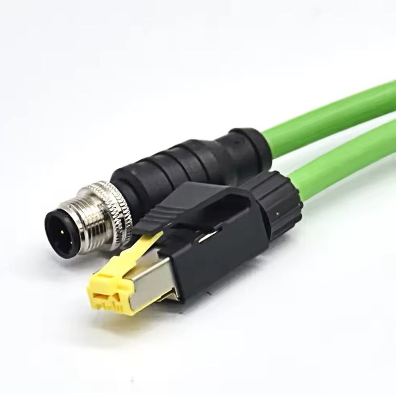 Industrial Ethernet SDR D-NET Connectors, Cat5e Shielded Profinet ProfiBus Cables, M12 D-code 4P to RJ45 Cables, Profinet Cables