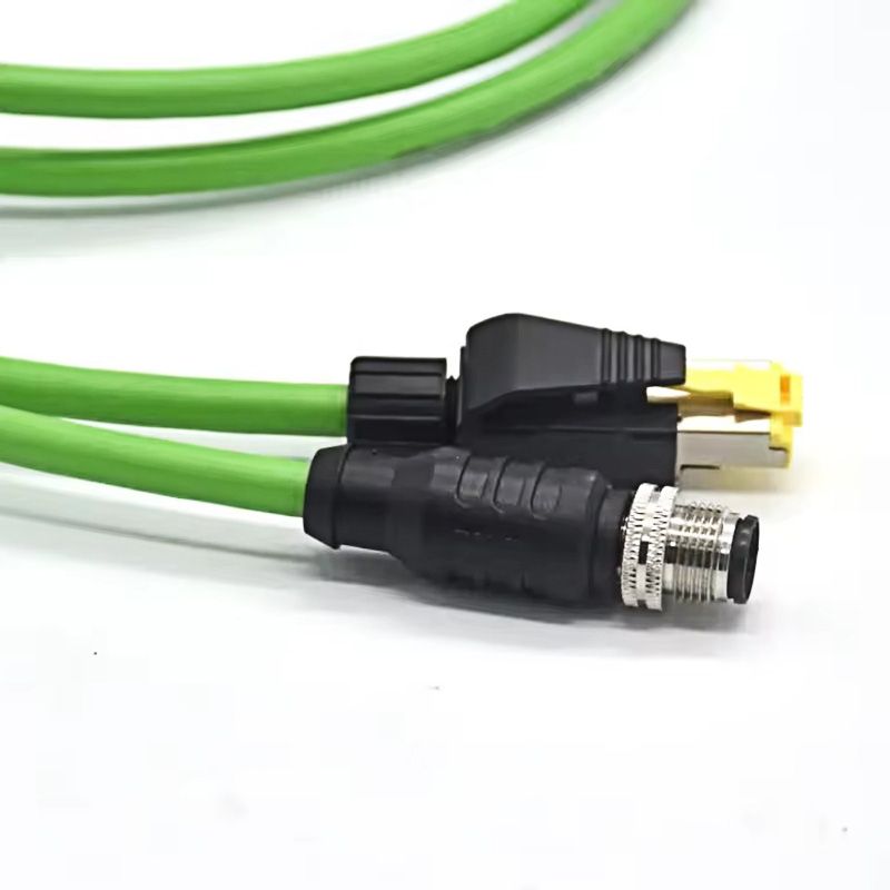 Industrial Ethernet SDR D-NET Connectors, Cat5e Shielded Profinet ProfiBus Cables, M12 D-code 4P to RJ45 Cables, Profinet Cables
