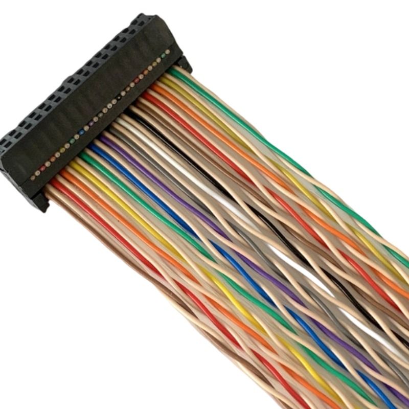 1700/30 Twisted Color Ribbon Cable Series, 2.54-spacing IDC Ribbon Cable, 30P, Data Transmission Anti-shielding Wire Harness 