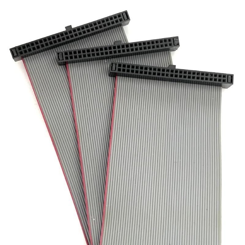 1.27/2.0/2.54 IDC Gray Ribbon Cable with Tinned Copper Core, Data Transmission Ribbon Cable Terminal Wire Harness