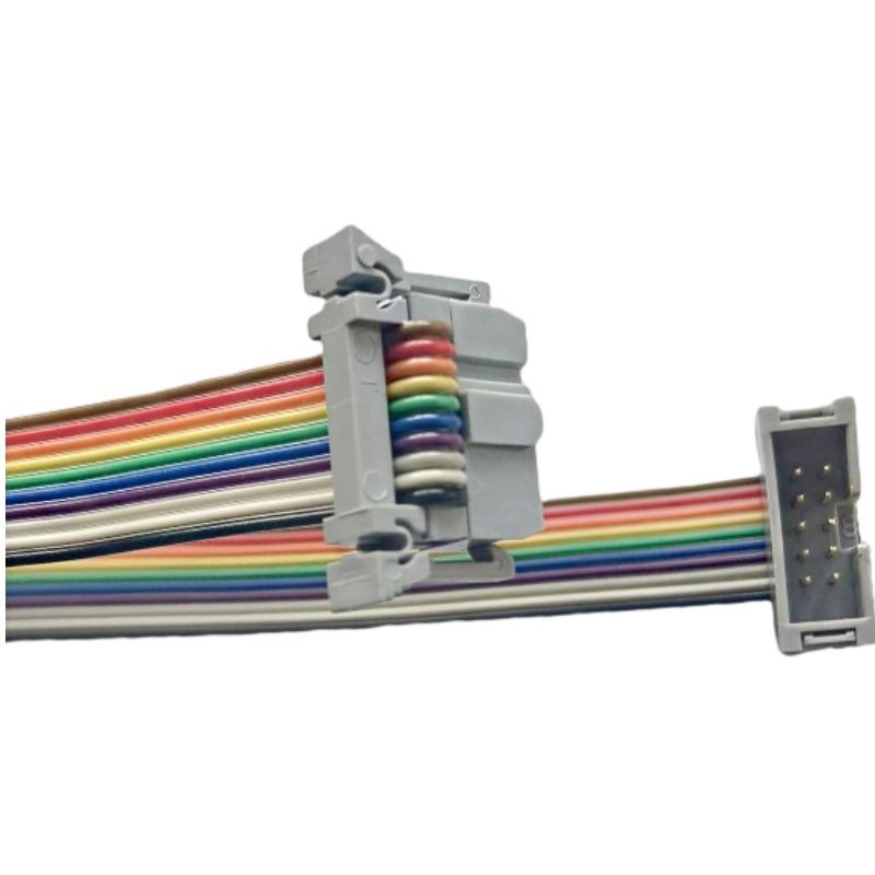 2.54-spacing IDC Color Ribbon Cable Converted to 10P Simple Header, for LED Display, Ribbon Cable Terminal Connection Cable 