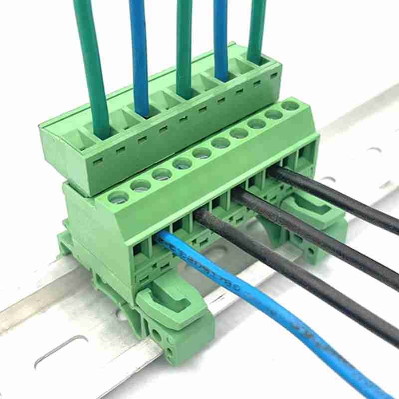 Rail-mounted Terminal Block, 2EDG-UVK-5.08, Matched with K Plug, Weldless, Can be Installed on 35mm and 15mm Rails 