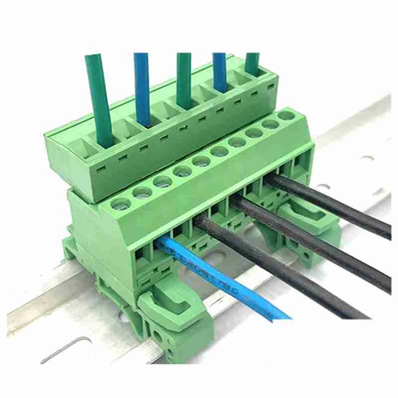 Rail-mounted Terminal Block, 2EDG-UVK-5.08, Matched with K Plug, Weldless, Can be Installed on 35mm and 15mm Rails 