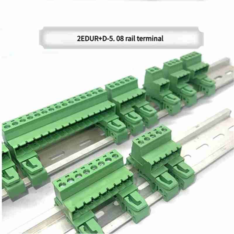 2EDG-UKR-5.08 Matched with KD Spring Head Rail-mounted Terminal Block, Weldless Butt-joint Installation, Applicable to 35*15mm Rail 