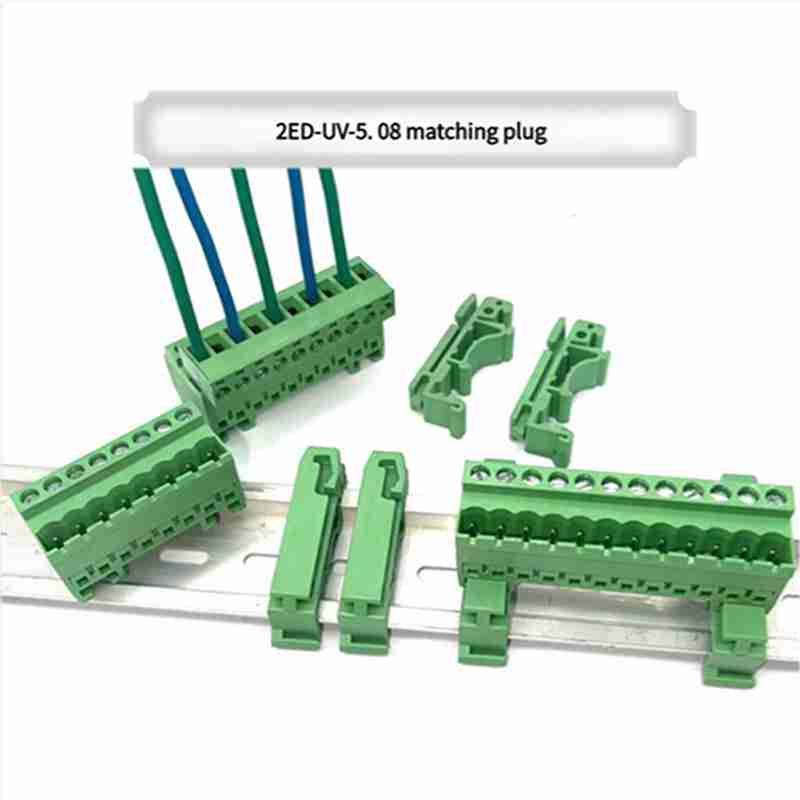 Rail-mounted Terminal Block, 2EDG-UVK-5.08, Matched with K Plug, Weldless, Can be Installed on 35mm and 15mm Rails 
