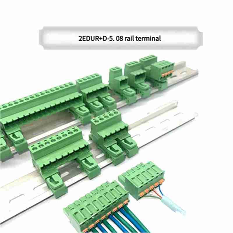 2EDG-UKR-5.08 Matched with KD Spring Head Rail-mounted Terminal Block, Weldless Butt-joint Installation, Applicable to 35*15mm Rail 