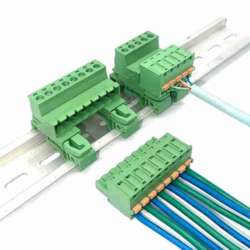2EDG-UKR-5.08 Matched with KD Spring Head Rail-mounted Terminal Block, Weldless Butt-joint Installation, Applicable to 35*15mm Rail 