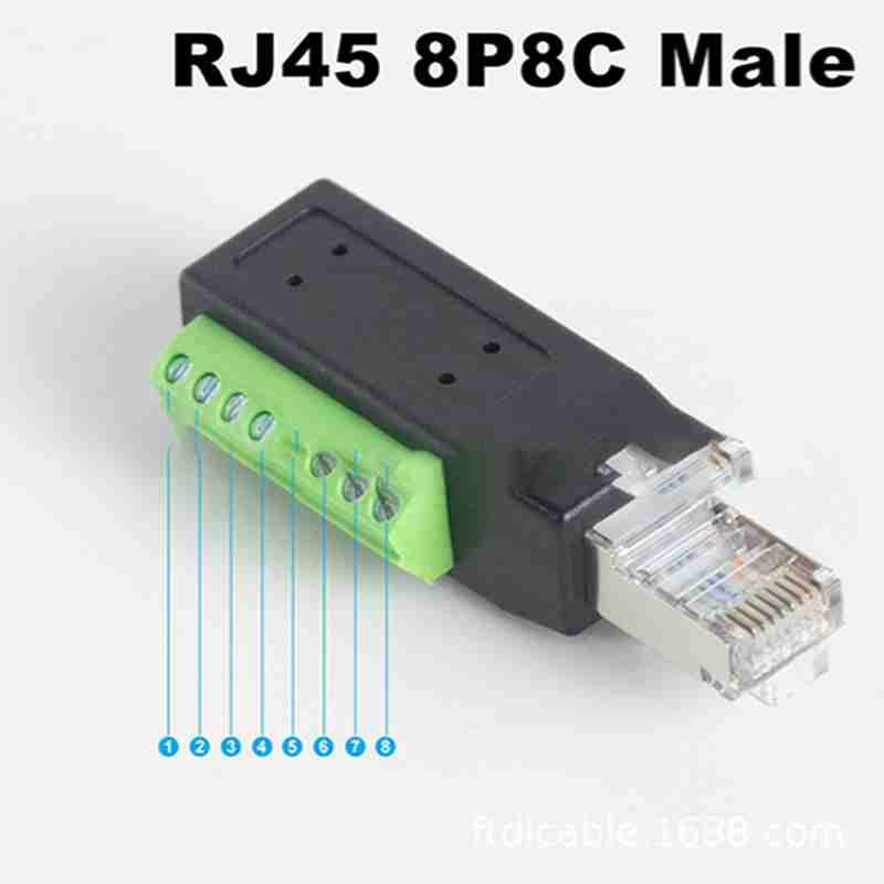 RJ45 Screw Terminal Wire Splitter Adapter, Screw Terminal Connector Network RJ45 Ethernet Adapter