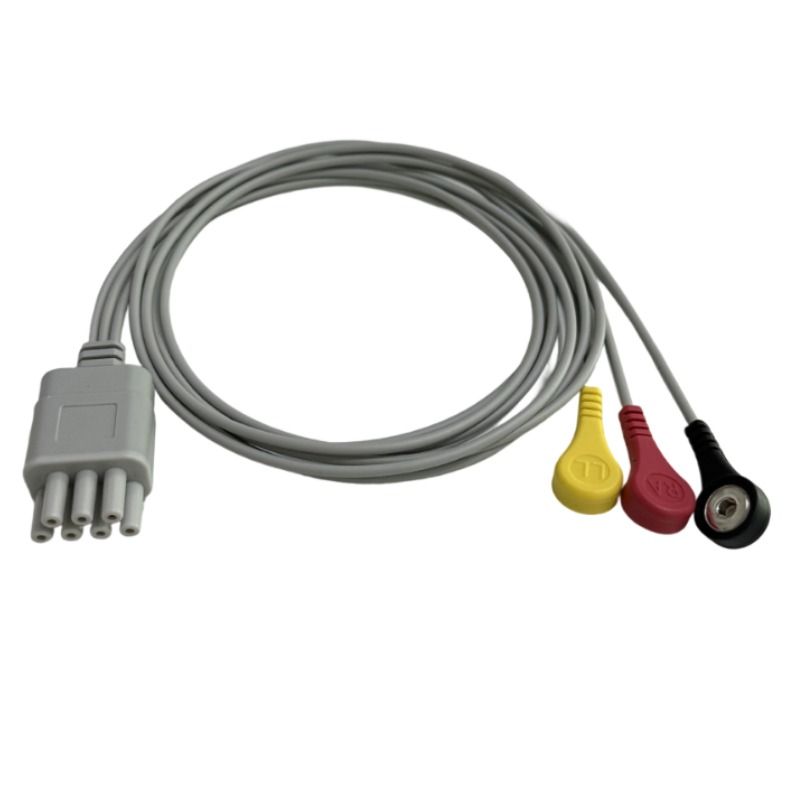 Compatible M&B Maibang Telemetry Cable, Dynamic Cable for MB800-F Telemetry Machine, ECG Lead Cable, Holter Telemetry Box 
